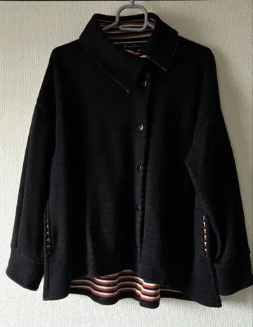 QVC Modded Ance 안감 보더 변형 옷깃 자켓