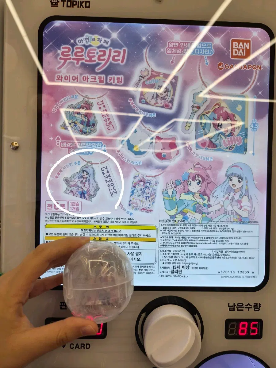 (바로결제o)마법의자매 루루토 리리 가챠 와이어키링 루루