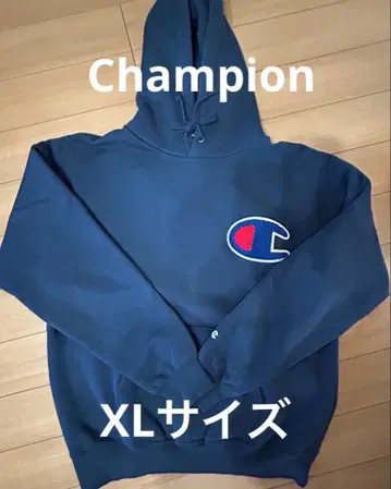 [새상품급] Champion BIG LOGO 풀오버 후드티 NAVY