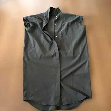 BARNEYS NEWYORK 슬리브리스 셔츠 원피스 카키 36