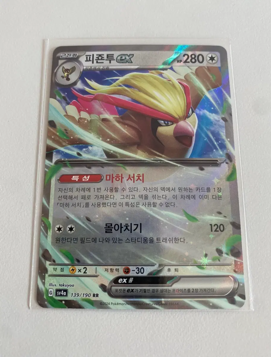 포켓몬카드 피죤투 EX RR