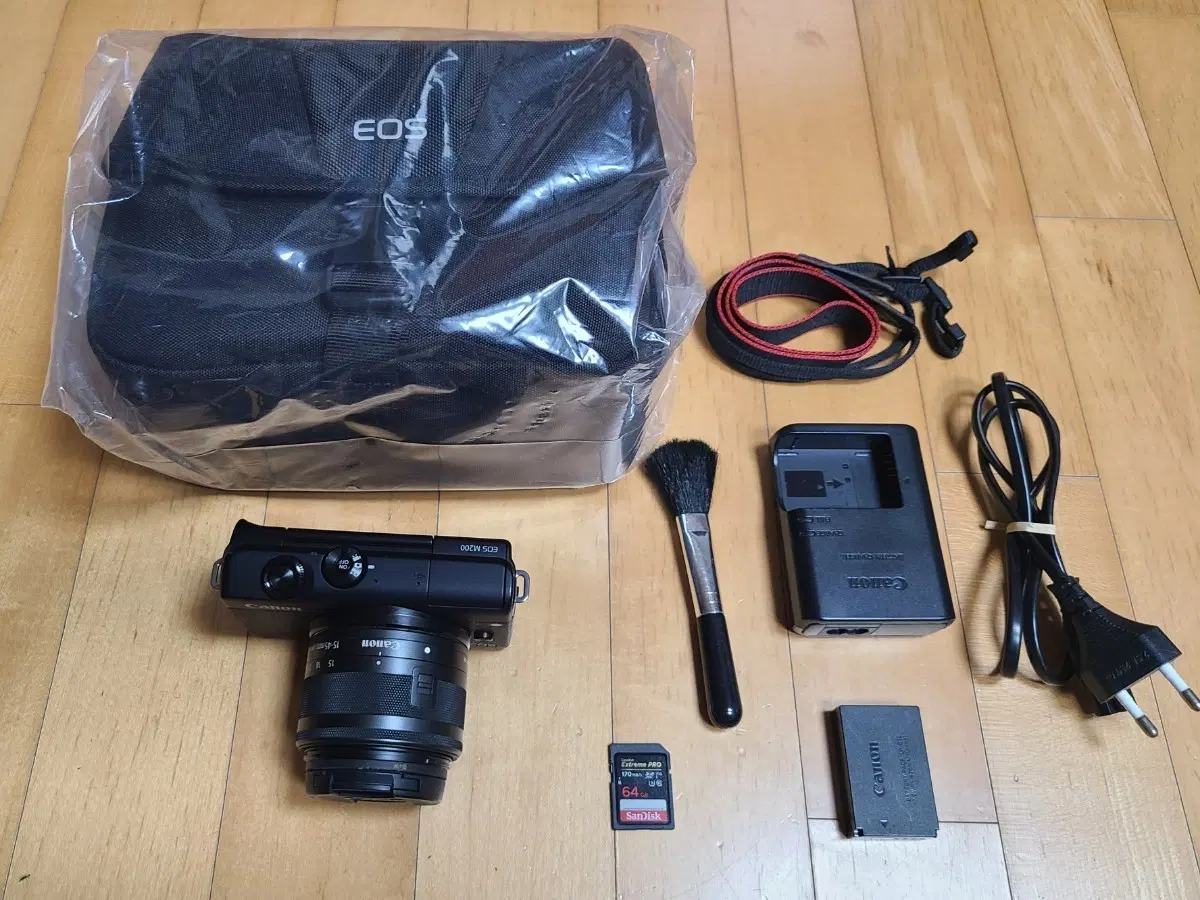 캐논 M200 카메라 렌즈, 가방, sd카드