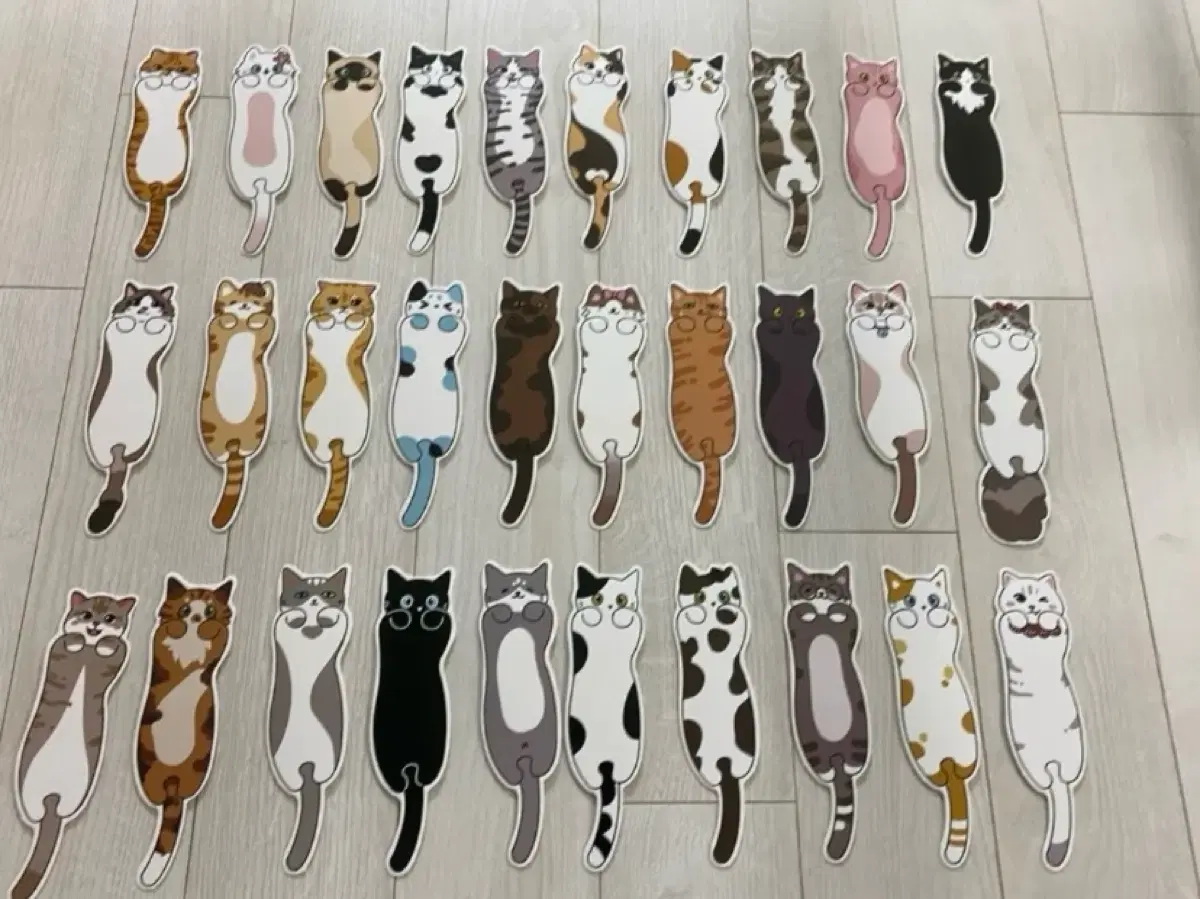 귀여운 고양이 북마크 책갈피 30개세트