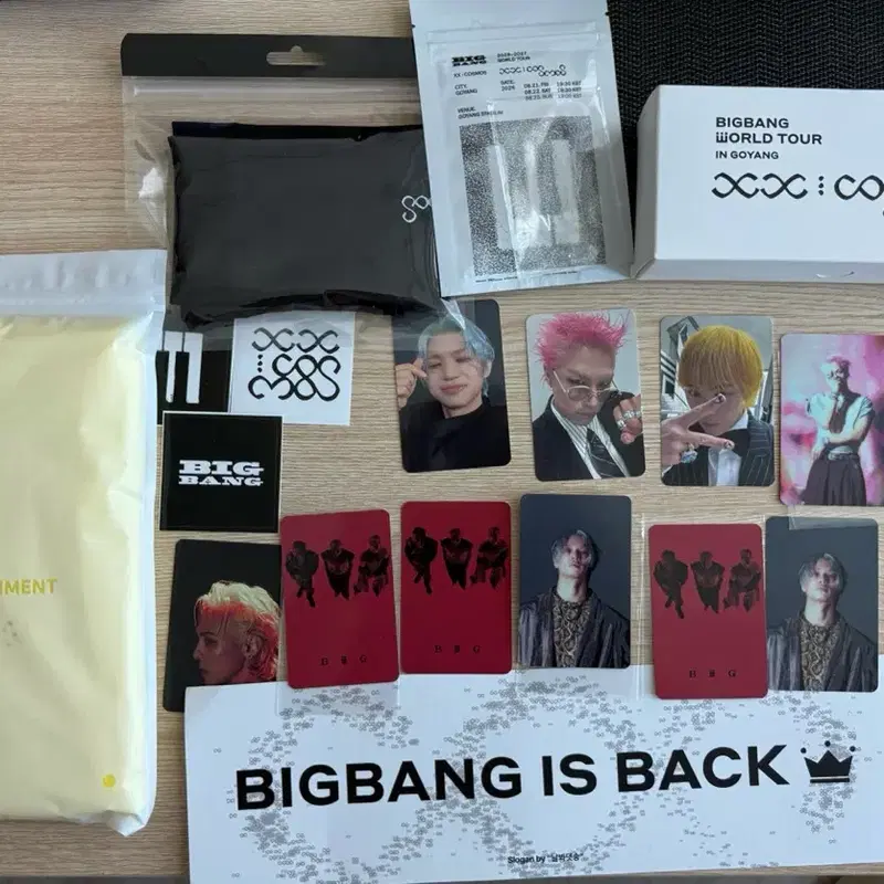 BIGBANG 빅뱅 월드투어 인 고양 굿즈 포카 세트 일괄 미개봉