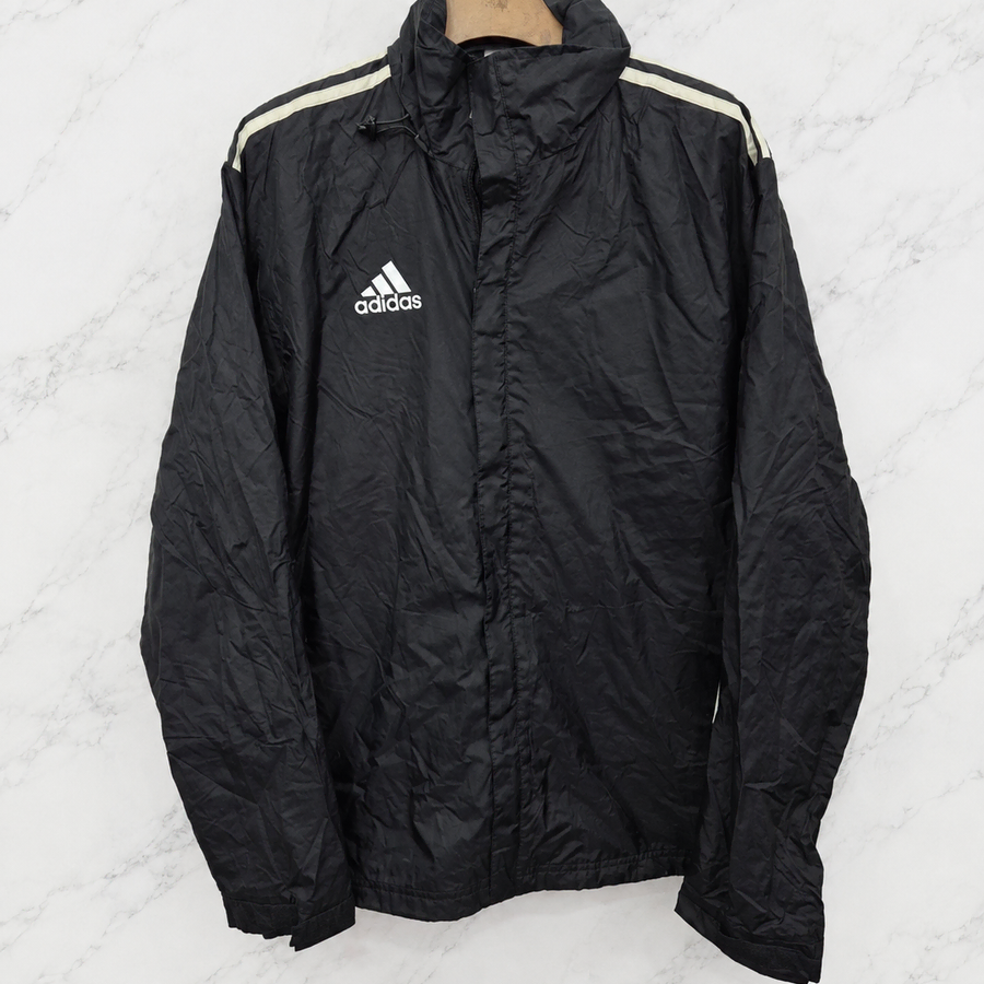 95,M,크게나옴 )) adidas 아디다스 블랙 & 화이트 점퍼!~