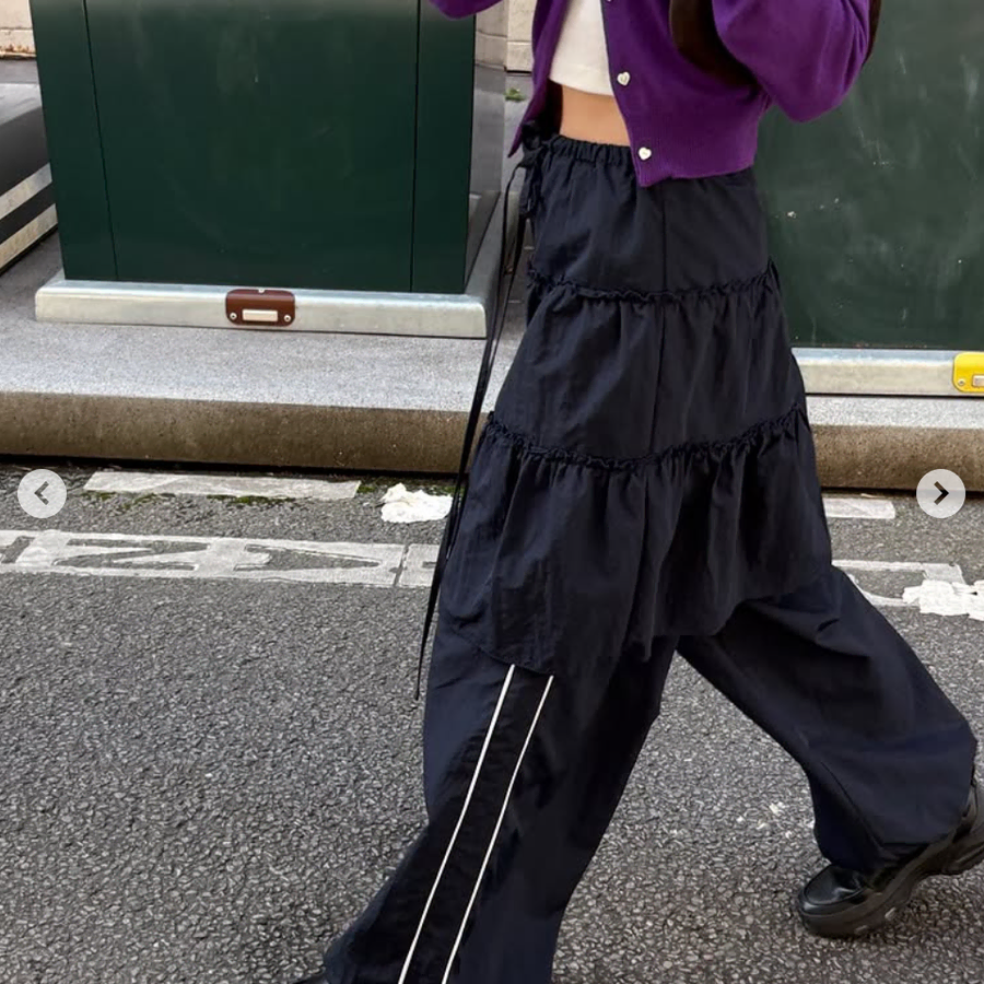 바이무드 pibi midi shirring skirt 네이비