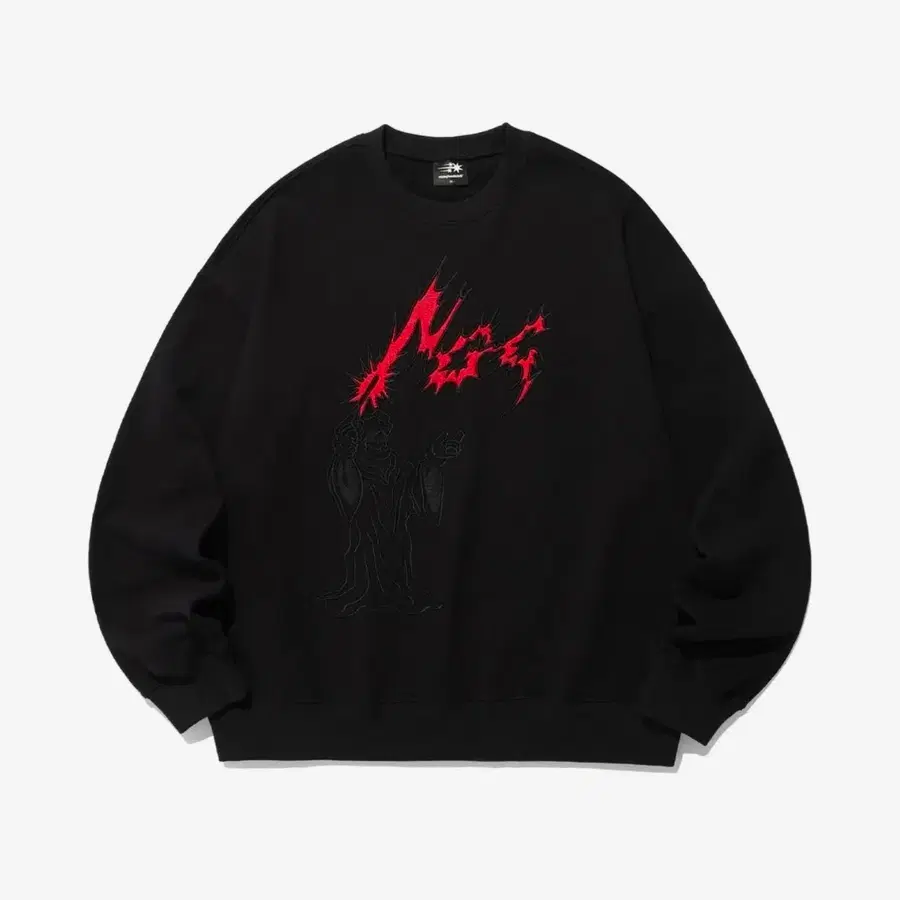 나이스고스트클럽 / SATINE APPLIQUE SWEATSHIRTS / L