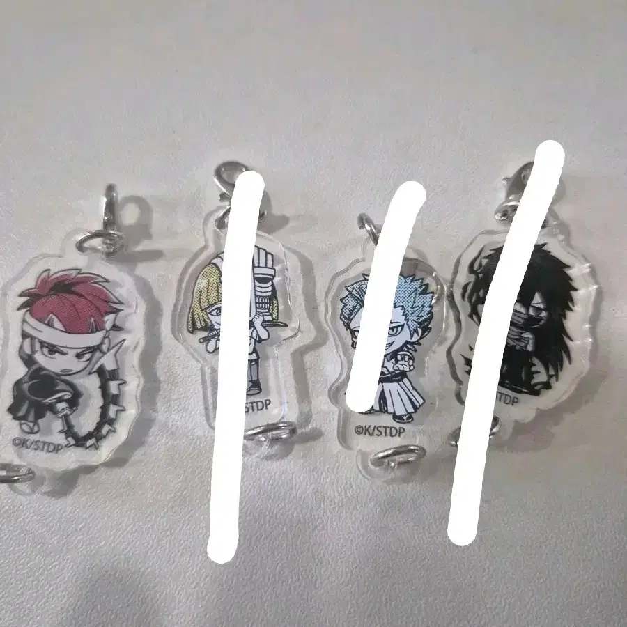 [블리치] 모노컬러 연결되는 아크릴 키링 그림죠, 신지, 이치고