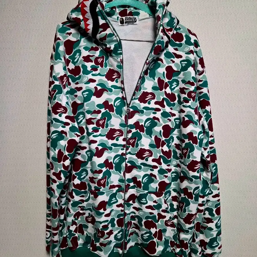 XL 베이프 카모 후드집업 그린