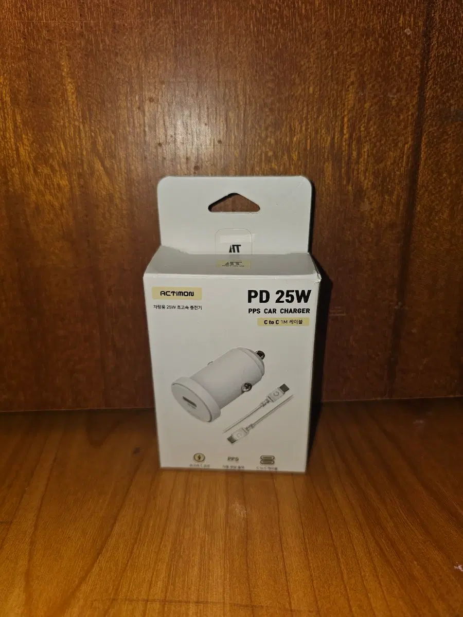 액티몬 PD 25W PPS 차량용 충전기 C to C 케이블 포함