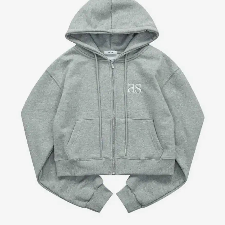 애즈온 BASIC TRAINING HOOD ZIP-UP 베이직 트레이닝 후드집업 그레이