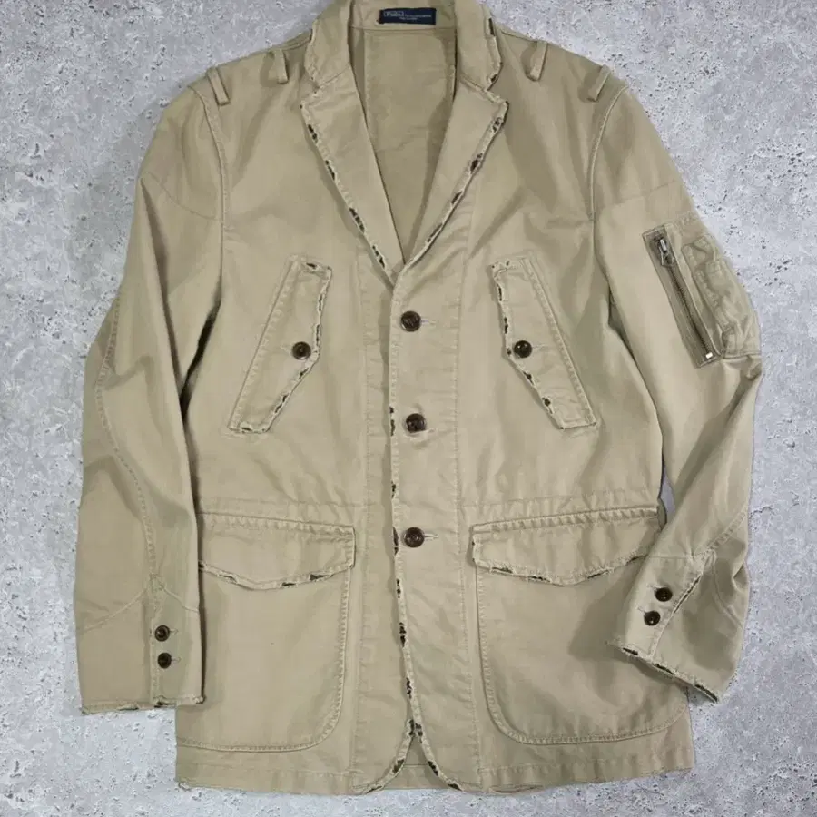 00s POLO RALPH LAUREN 데미지 밀리터리 사파리 자켓