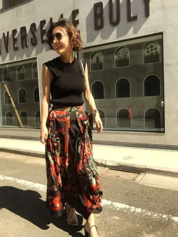 SCARF FLARE SKIRT ameri vintage