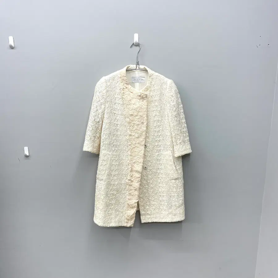 마인 트위드 부클 6부 아우터 코트