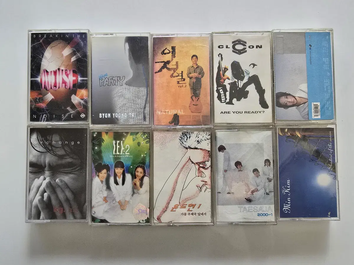 11 노이즈, 변진섭, 이정열, 클론, 양파, 엑스체인지, S.E.S., 윤도현, 태사자, 김광민 카세트테이프 총 10개 일괄판매