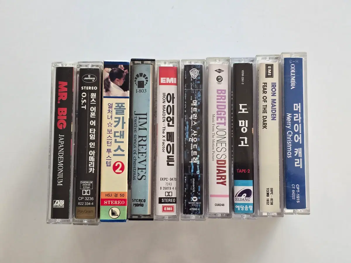 15 MR big, 원스 어폰어타임인아메리카, 폴카댄스2, 짐 리브스, 아이언메이든, 매트릭스, 브리짓존스, 플라시도 도밍고,아이언 메이든, 머라이어 캐리 개봉카세트 일괄판매 10
