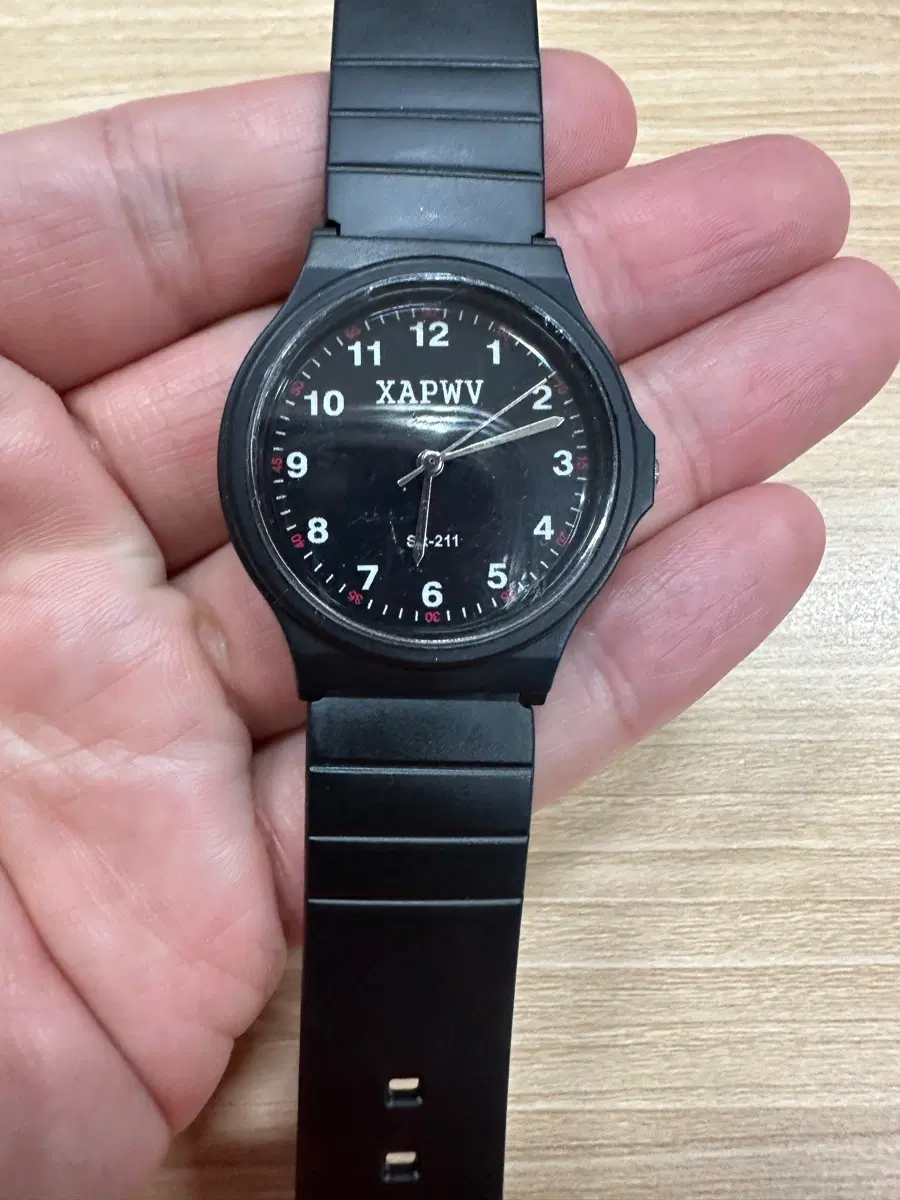 저소음 수능시계 아날로그 시험시계 블랙 S-211 (새상품)