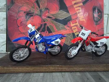 YAMAHA & HONDA 오프로드 모토크로스 바이크 피규어 2대 세트