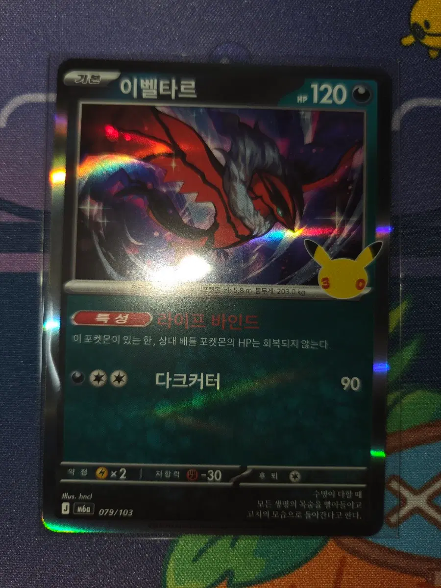 30주년 포켓몬 카드 이벨타르