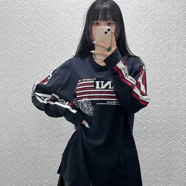 칼 카니 빈티지 레트로 슬리브 긴팔티 XL C14956