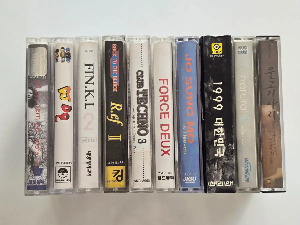 21 룰라, DJ DOC, 핑클, R.ef, Club Techno 3, 듀스, 조성모, 1999 대한민국, 내츄럴, 물고기자리 개봉 카세트테이프 총 10개 일괄판매