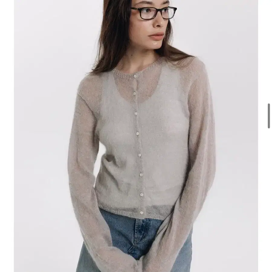 헤이그 모헤어 가디건