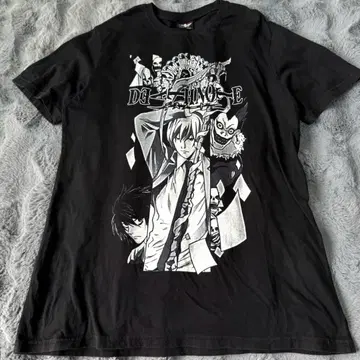 DEATH NOTE 데스노트 티셔츠 블랙 L 사이즈 로고 프린트