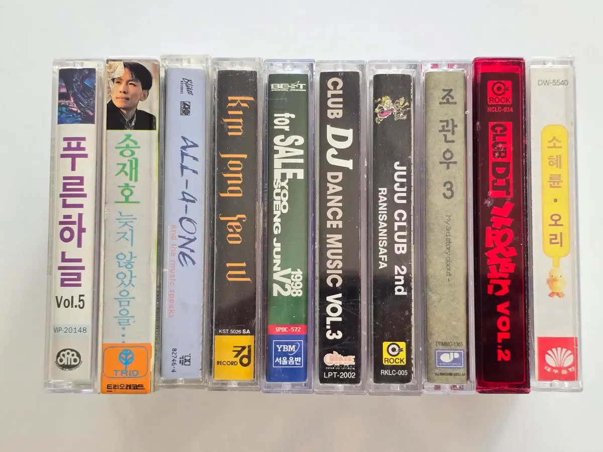 26 푸른하늘, 송재호, 올포원, 김종서, 유승준, Club DJ Dance Music Vol.3, 주주클럽, 조관우, Club DJ 나이트댄스 소혜륜 개봉 카세트테이트일괄판매