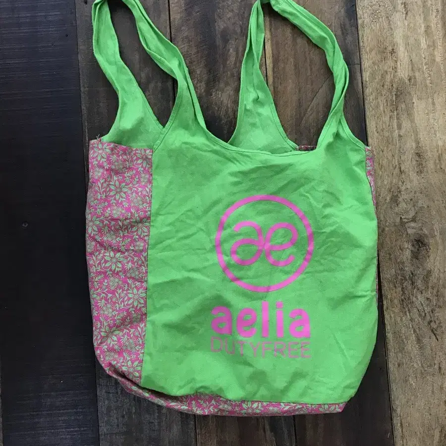 arlia 빈티지 배색 플라워패턴 에코백