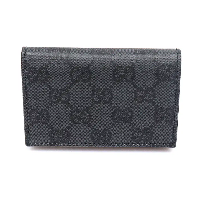 Gucci(구찌) 876423 블랙 GG 코팅 캔버스 에센스 클래식 카드지갑 CO48383GU
