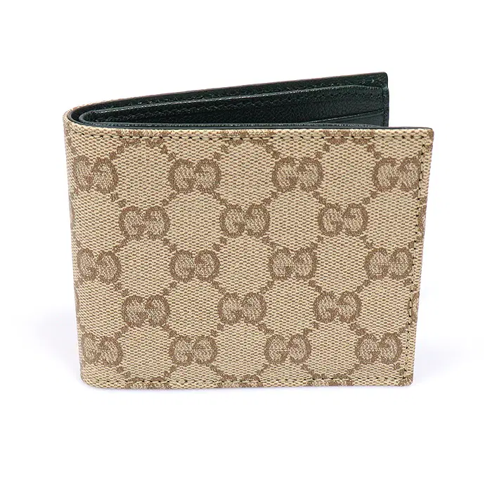 Gucci(구찌) 876390 샌드 다크 브라운 GG 코팅 캔버스 에센스 클래식 반지갑 CO61644GU