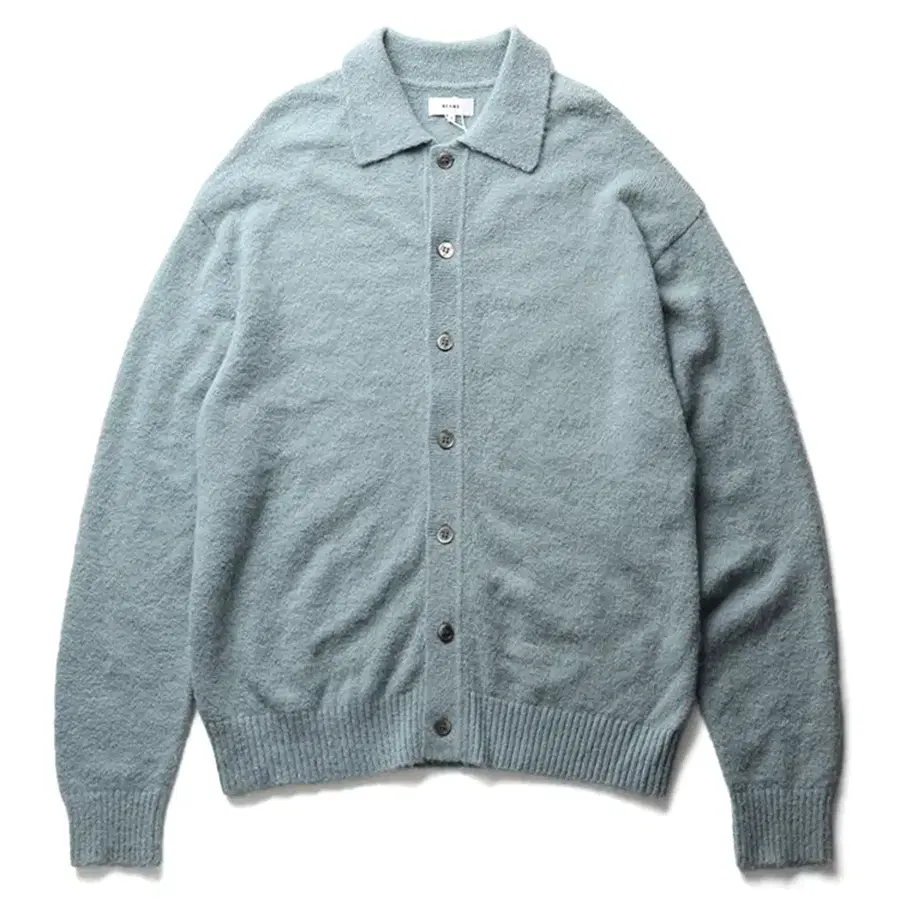 BEAMS Alpaca Knit Polo Cardigan