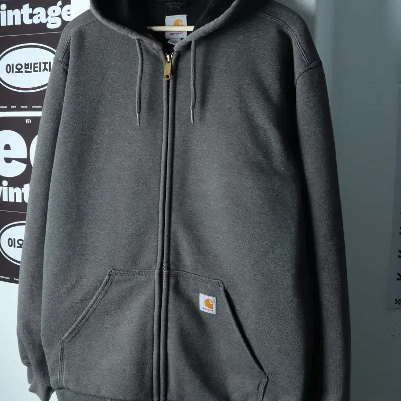 (M-2XL) 칼하트 후드집업 생활방수 그레이 에이징-H39682