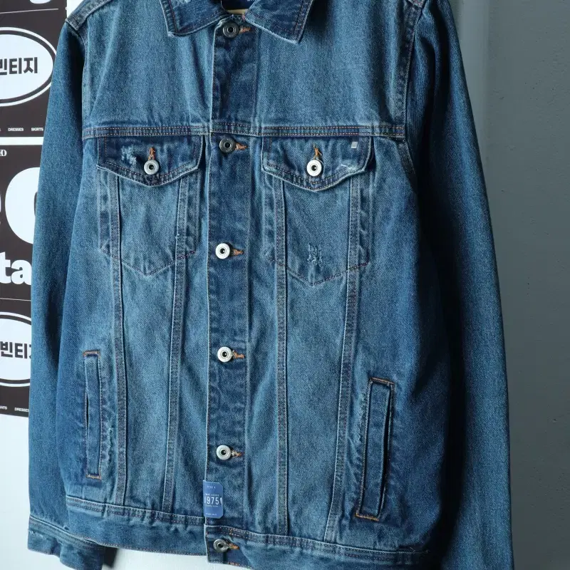 (L-XL) 자라 집업 바람막이 점퍼자켓 새상품 데님 청-H39688