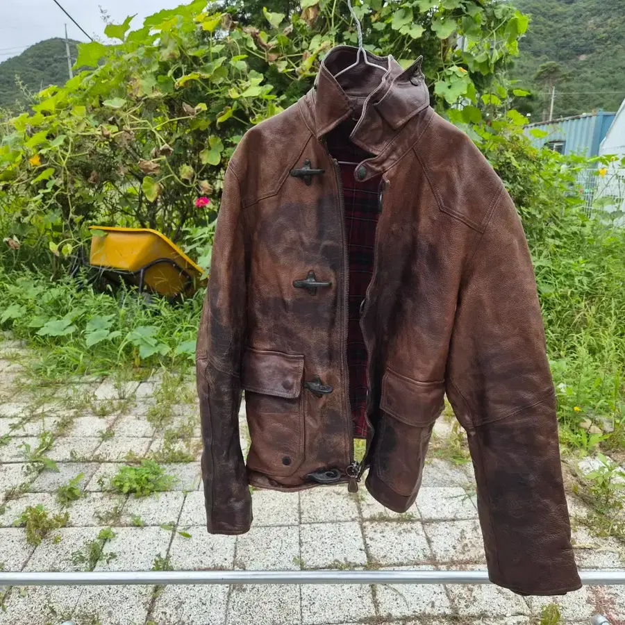 랄프로렌) 폴로 딥 브라운 레더 파이어맨 재킷 (남 M)