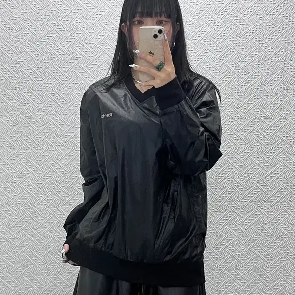 리복 브이넥 웜업 바람막이 긴팔티 100 C14955