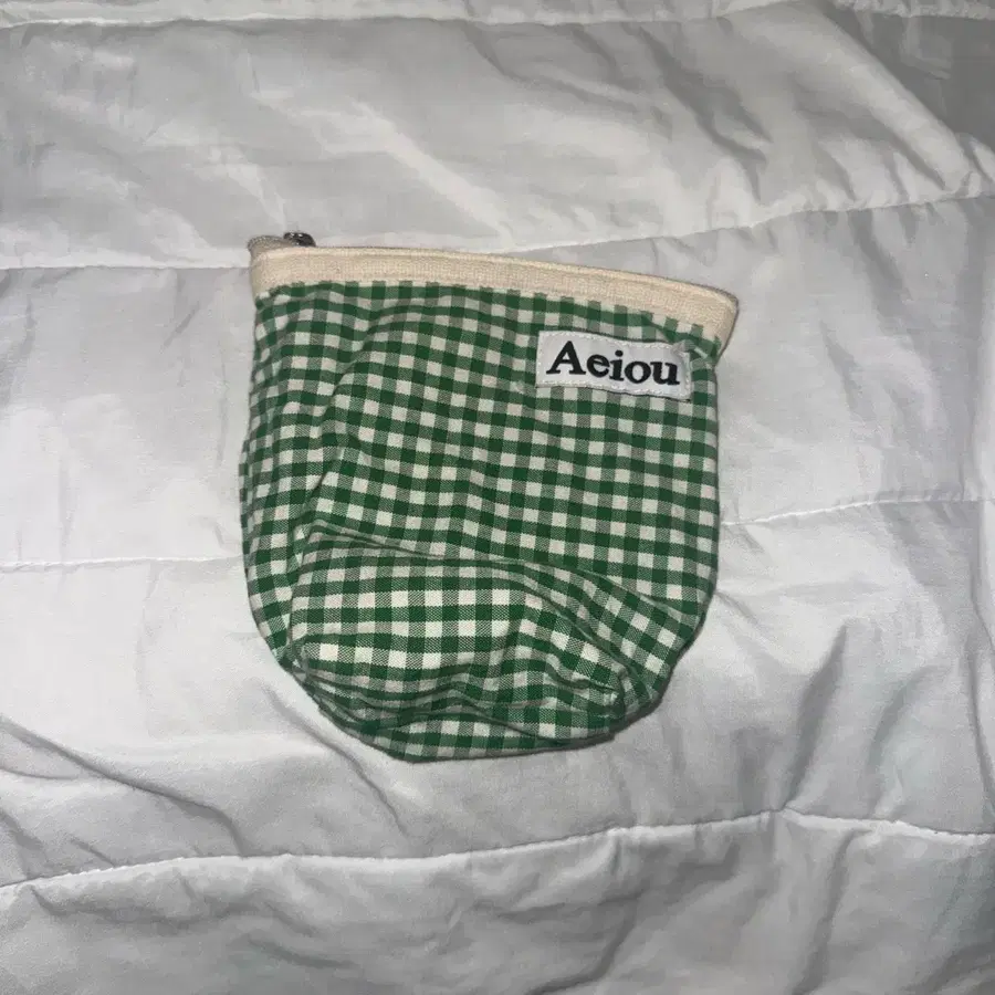 Aeiou 체크무늬 파우치