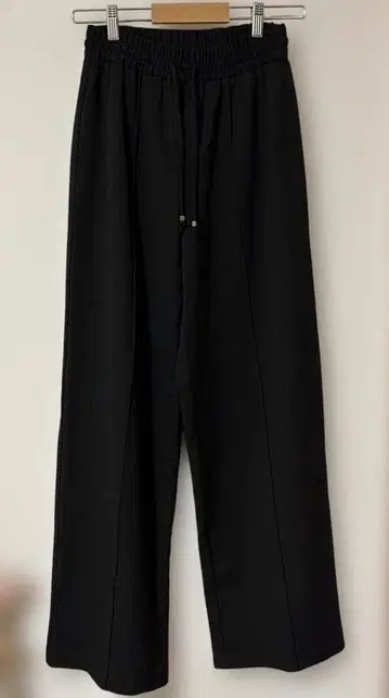 ZARA 맨투맨 센터 파트 와이드 팬츠 블랙