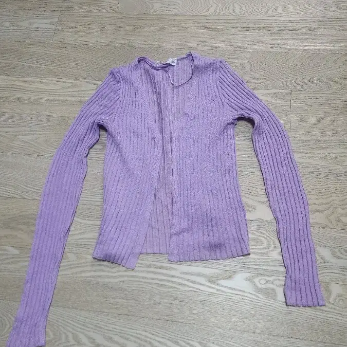 라벤더 퍼플 보라색 가디건