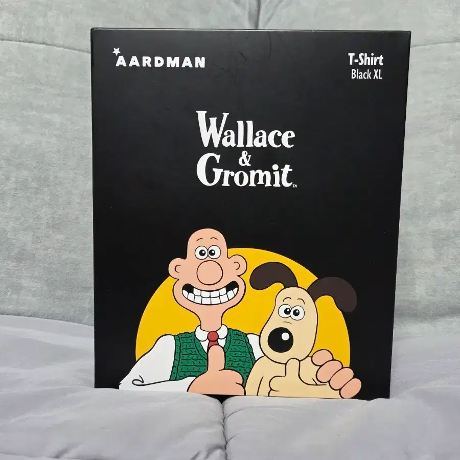 AARDMAN 월레스와 그로밋 티셔츠 블랙 XL