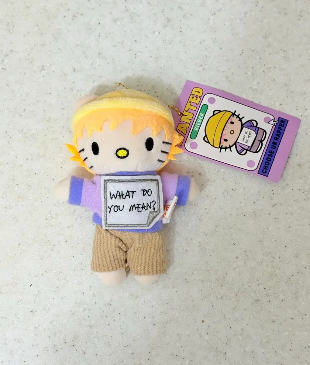새상품) what do you 양키 미국 비니 헬로키티 인형 키링