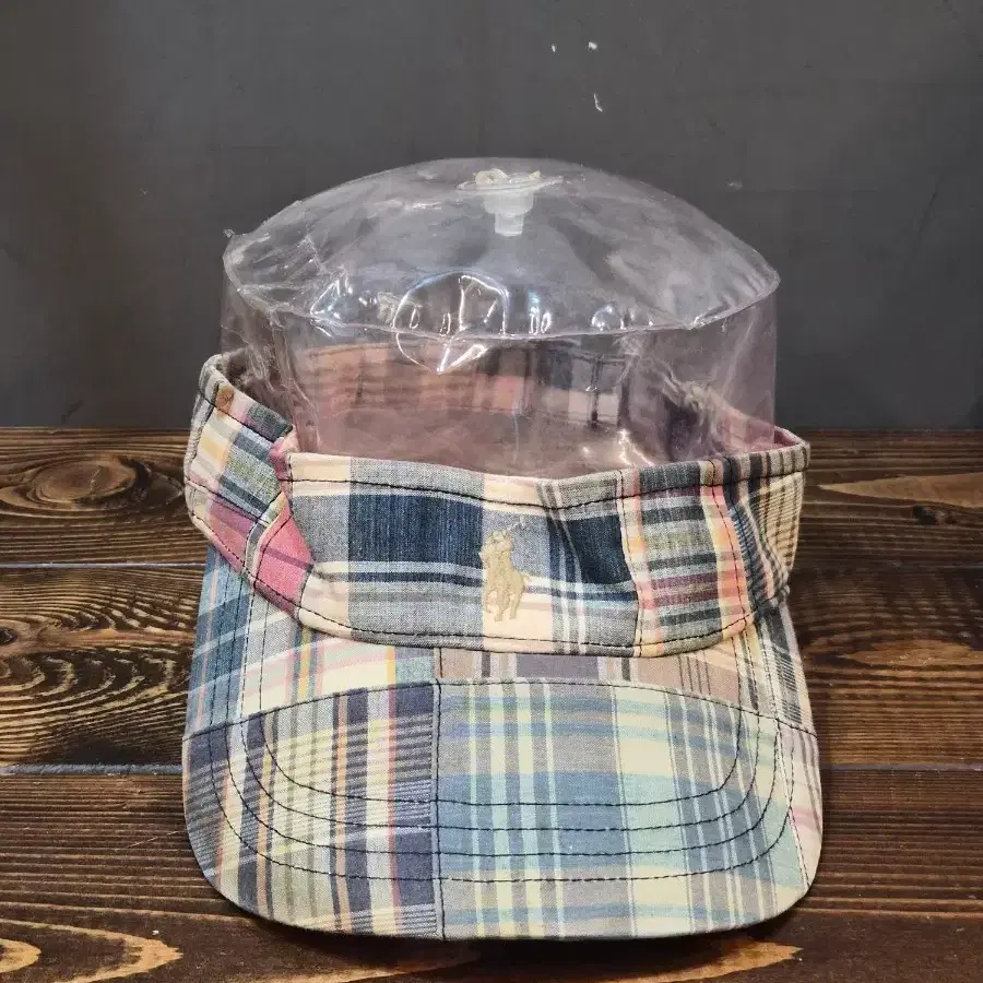 [FREE] 폴로 랄프로렌 POLO RALPH LAUREN 빈티지 마드라스 패치워크 썬캡 바이저 3.9