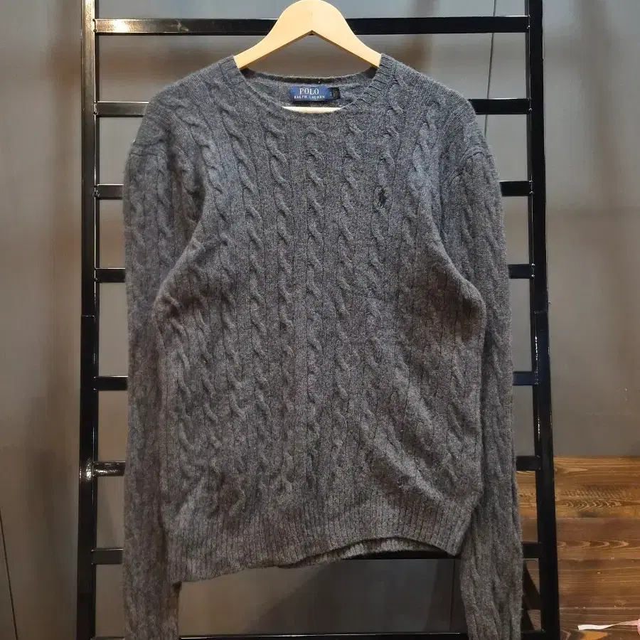 [L] 폴로 랄프로렌 POLO RALPH LAUREN 울 캐시미어 케이블 니트 스웨터 8.9