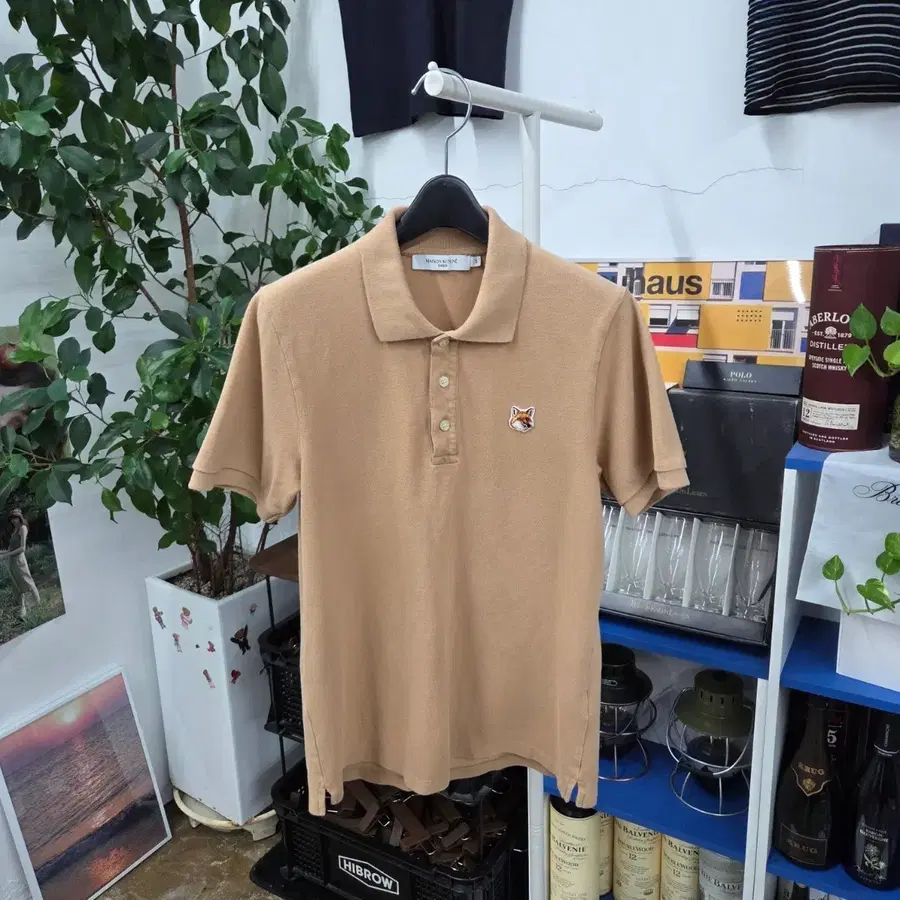 메종키츠네 폭스헤드 패치 클래식 폴로 티셔츠 XS