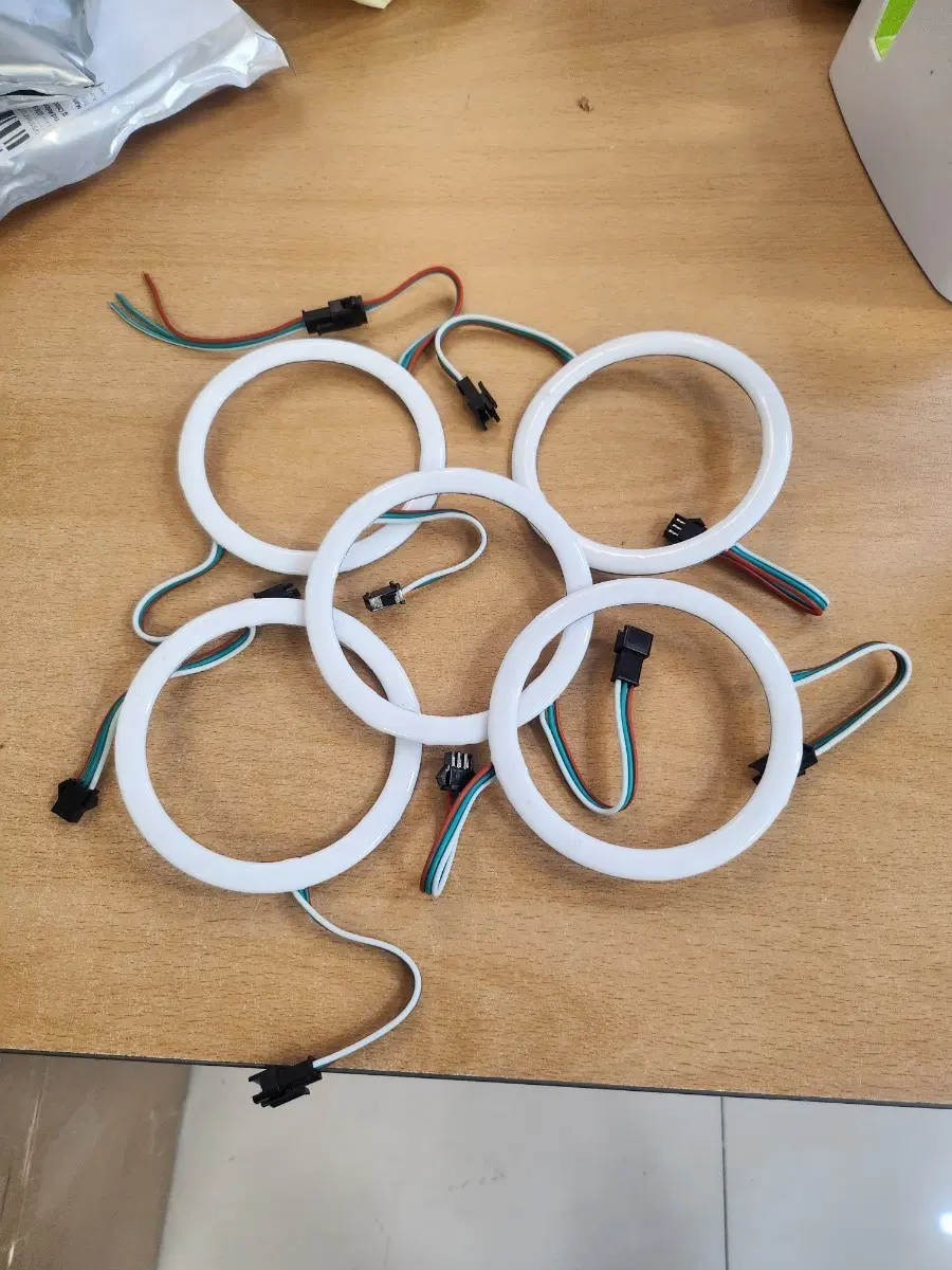 COB 5V 엔젤아이 링라이트 96mm 72LED 5개
