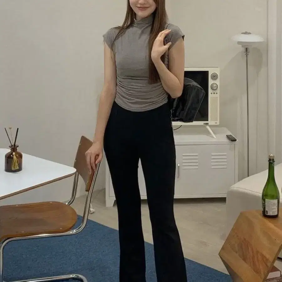 모카 반폴라 캡소매 셔링티