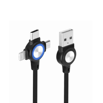 3in1 고속충전 5핀 8핀 C타입 LED 케이블 1.2m
