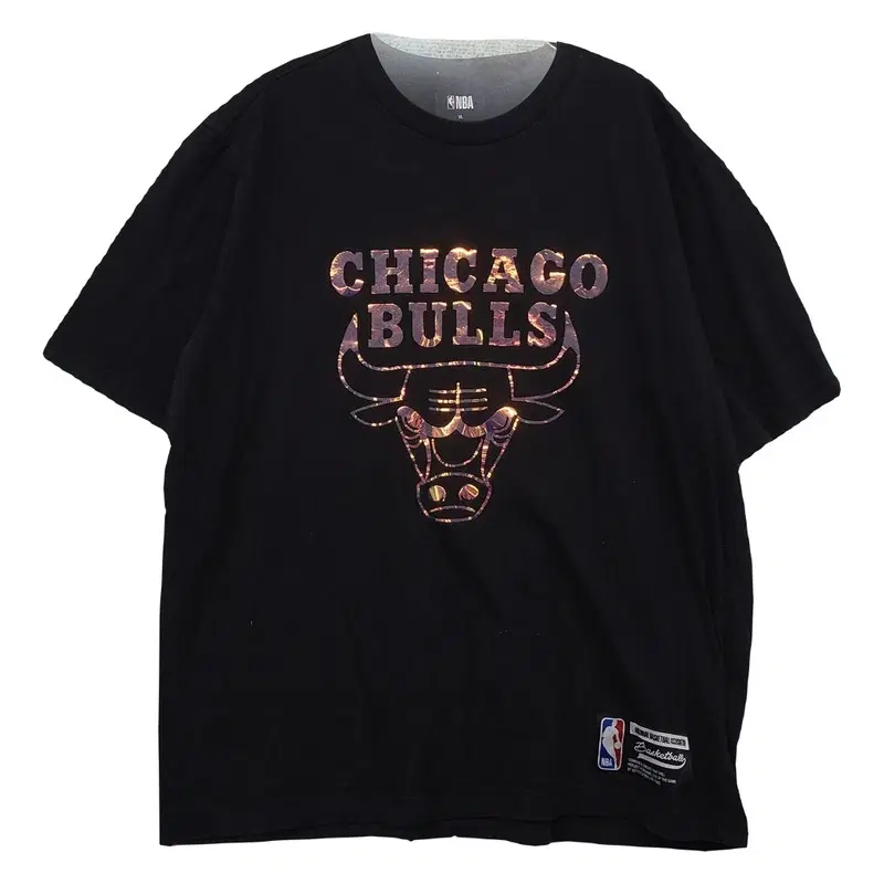 NBA 엔비에이 블랙 코튼 농구 그래픽 로고 반팔티 XL