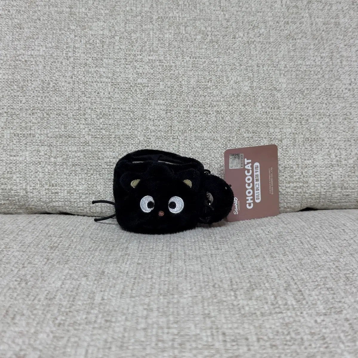 정품 산리오 초코캣 미니 머그 키링 인형