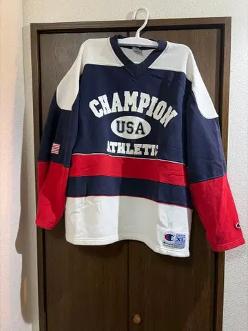 새상품급 챔피온 USA ATHLETIC 하키 셔츠풍 맨투맨 XL